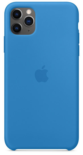 Чехол Silicone Case качество Lux для iPhone 11 Pro max синяя волна в Тюмени